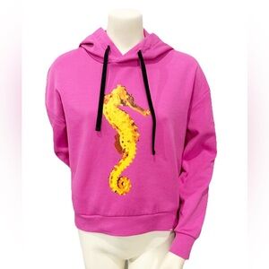 National Geographic Pink Seahorse Hoodie Size Small
